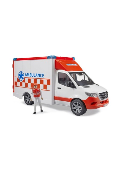 Bruder Mercedes Benz Sprinter Sirenli Ambulans ve Ekibi  Br02676