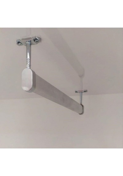 Alüminyum 60 Cm Dolap Içi Oval Elbise Askı Borusu 2 Adet Tavan Askı Aparatı Vidaları Vida Diğer