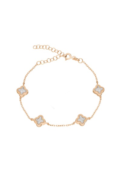 Clover Bileklik 719461 Rose Gümüş