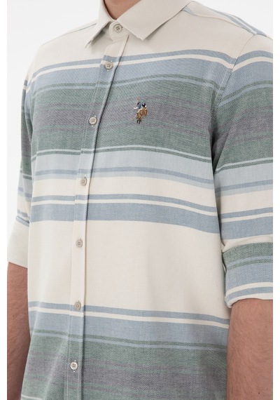 U.s. Polo Assn. Erkek Koyu Mavi Gömlek Desenli 50291804-vr032 Koyu Mavi