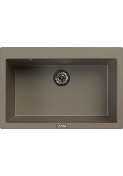 Polex Cristalüx Granit Evye P-X76 Toprak Tezgah Altı Ve Tezgah Üstü Mutfak Evyesi 75x50 CM