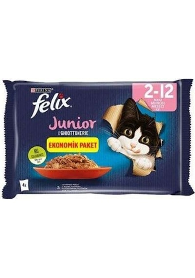 Multipack Junior Sığır Etli Ve Tavuklu Yavru Kedi Konservesi 4x85 Gr