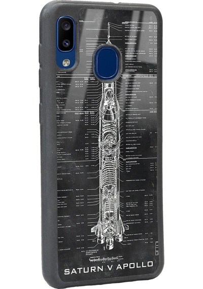 Samsung Uyumlu A30 Apollo Plan Tasarımlı Glossy Telefon Kılıfı Çok Renkli