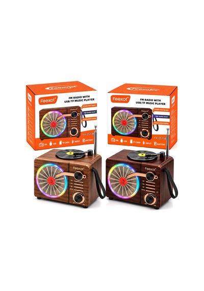 Platoon Fm Radyo Işıklı Usb Type-c Şarjlı Bluetooth Speaker