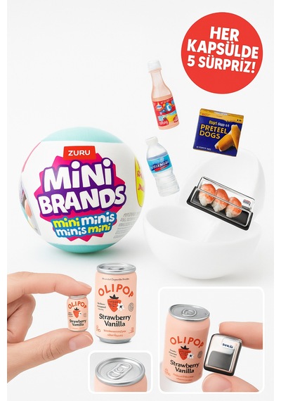 Mini Brands Mini Minis Sürpriz Kutu 5 Li Gerçekçi Mini Oyuncak Market Ürünleri