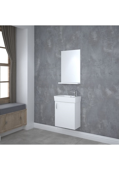 Denko Minica 50 Cm Mdf Banyo Dolabı Beyaz