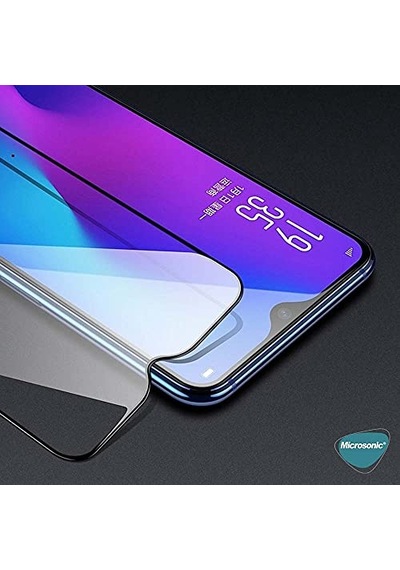 Oppo A38 Tam Kaplayan Temperli Cam Ekran Koruyucu Siyah A38 İle Uyumlu Ekran Koruyucu - Siyah