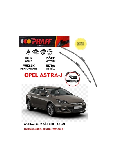 Opel Astra J Ön Muz Silecek Takımı 2009-2015 Arası Araca Özel Aparat