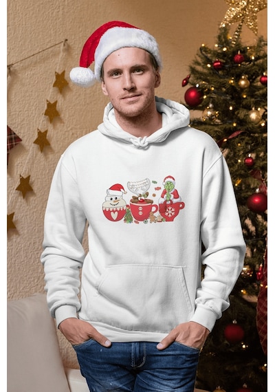 Grinch Yeni Yıl Kapşonlu Sweatshirt 001