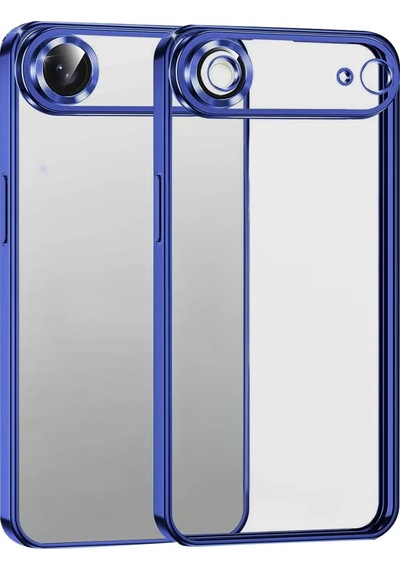Apple iPhone Uyumlu 17 Air Razer Lensli Silikon - Lacivert Çok Renkli