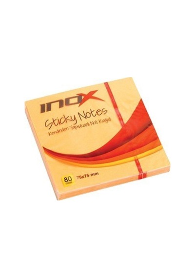 2328 Inox 75x75 Yapışkanlı Not Kağıdı Fosforlu Turuncu 80 Yaprak