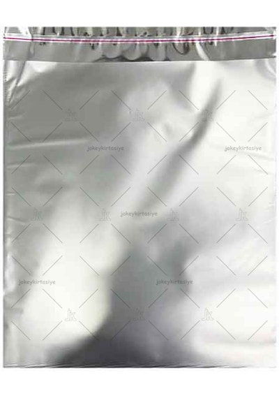 Mat Metalize Bantlı Gümüş Hediye Paketi 20 Adet En: 17 CM x Boy: 25 CM