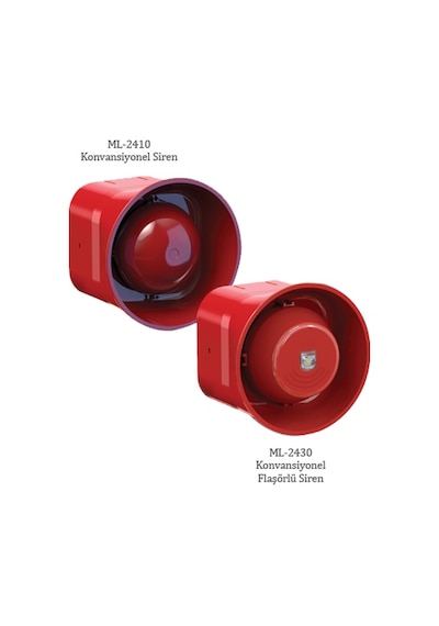 Mavigard Ml-2430 Flaşörlü Elektronik Siren  Kırmızı 24V Dc