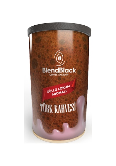 Blendblack Güllü Lokum Aromalı Türk Kahvesi Teneke Kutu 250 G