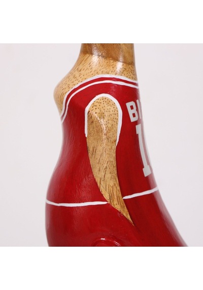 Basketçi Ördek El Oyması Teak Gövde 41x17x13 Cm