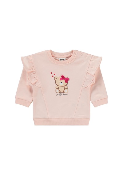 Civil Baby Fiyonklu Ayıcık Baskılı 6-18 Ay Takım - Pembe
