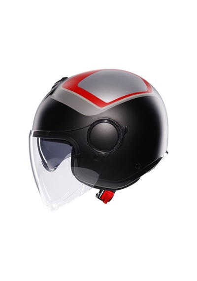 Agv Eteres Scaglıerı Matt Frey Açık Kask Kırmızı Siyah