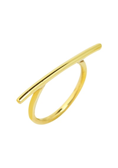 Kuyumcudukkani Elişi Çubuklu Taşsız Yüzük-10366-g Gold