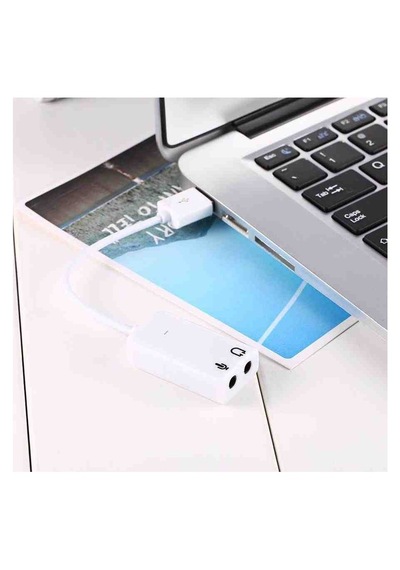 Alfais Zey Alfais 4505 Harici Kablolu 7.1 Usb Ses Kartı 3.5mm Mikrofon Dönüştürücü Adaptör