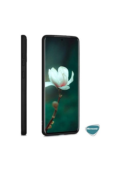 Matte Silicone Samsung Galaxy S20 Plus İçin Kılıf Siyah Galaxy S20 Plus İle Uyumlu Kılıf - Siyah
