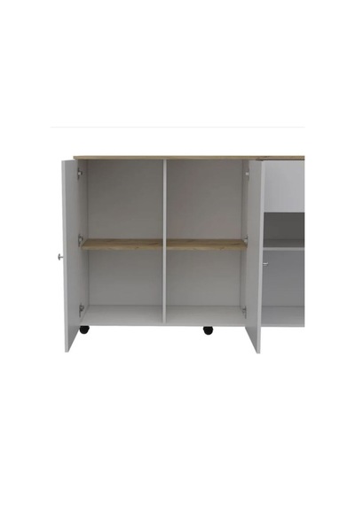 NEŞE MUTFAK ADASI - BEYAZ-120 CM Atlantik Çam - Beyaz