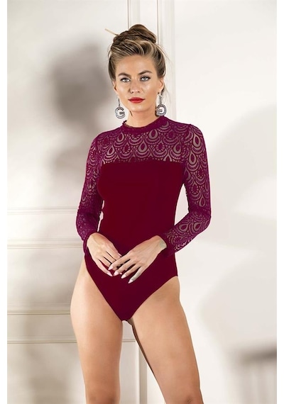 Mode Cool Devore Çıtçıtlı Badi Bordo Brf11850 Bordo