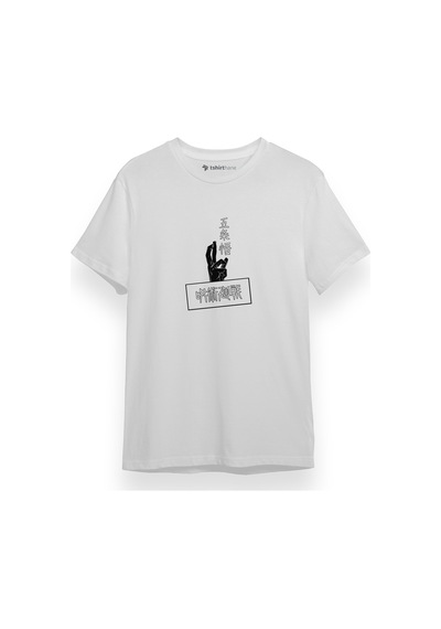 Jujutsu Kaisen Anime Gojo Satoru Beyaz Kısa Kol Erkek Tshirt 001