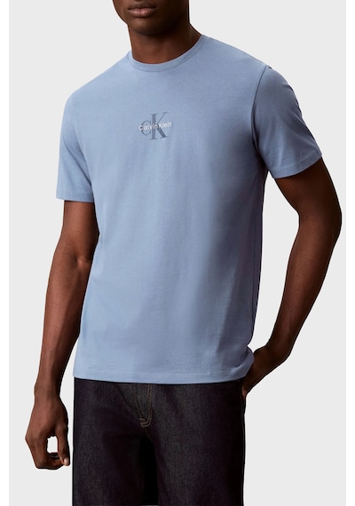 Calvin Klein Pamuklu Regular Fit Bisiklet Yaka T Shirt Lv04rb866gc4ı Erkek T Shirt Lv04rb866g C4ı Mavi