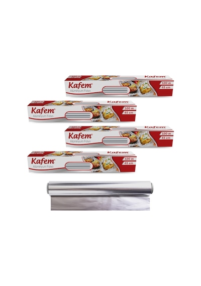 Kafem Aluminyum Folyo 45 CM x 100 M 10mic 4 Paket