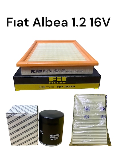 Fıat Albea 172 1.2 16v -filtre Seti Kw 59 - 80 Hp 188 A5.000 - 1242 Ccm - 03/02 12/09 3filtre