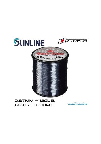 Sunline Queen Star 0.87Mm 120Lb. 600 Mt. Smoke Gray Misina