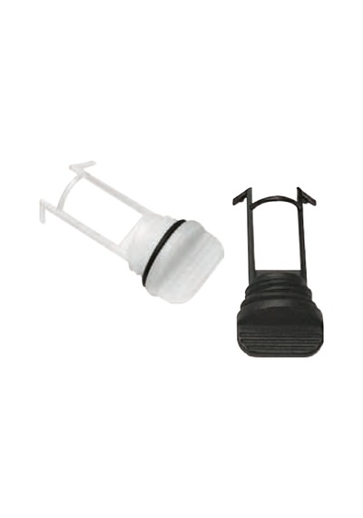 Captive Plug With O-Ring For Drain Socket. Black
