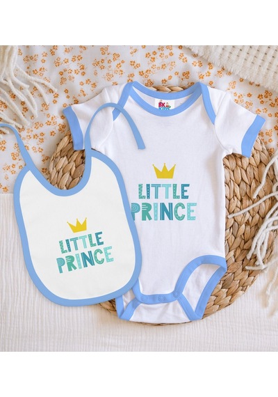 Bk Kids Little Princess Tasarımlı Mavi Bebek Body Zıbın Ve Mama Ö Çok Renkli
