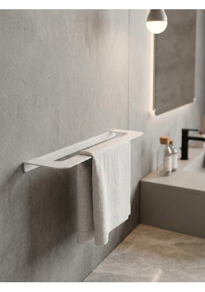 Metal Banyo Seti Mat Beyaz