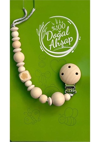 Doğal Ahşap Emzik Askısı