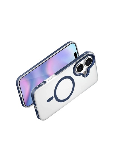 Apple Uyumlu iPhone 17 Hbc-394 Himalayas Magsafe Kapak - Mavi