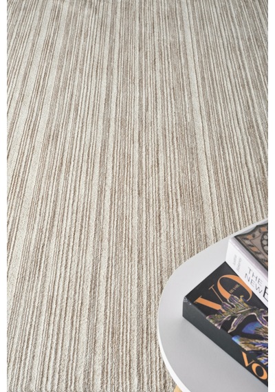 Buhara Bambu Degrade İplik Premium Yumuşak Salon Oturma Odası Yatak Odası Halısı Düz Krem