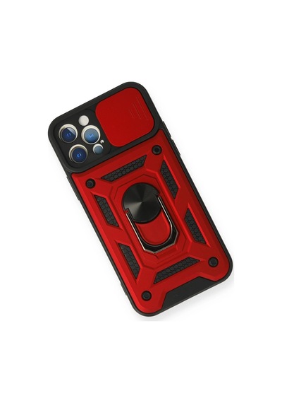 Newface - 97 - İphone 12 Pro Kılıf Pars Lens Yüzüklü Silikon - Cadde101 - - Kırmızı