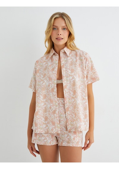 Koton Pijama Üstü Kısa Kollu Gömlek Yaka Düğmeli Pamuklu Pembe Desenli 3slk50019mw 3SLK50019MW2D8 Pembe Koton Pijama Üstü Kısa Kollu Gömlek Yaka Düğmeli Pamuklu Pembe Desenli 3slk50019mw 3SLK50019MW2D8 Pembe