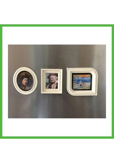 Vaveni 3d Baskı 3lü Mini Tablo Çerçeve Buzdolabı Magneti Güçlü Mıknatıslı Fotoğraflık Dekoratif Set Arz