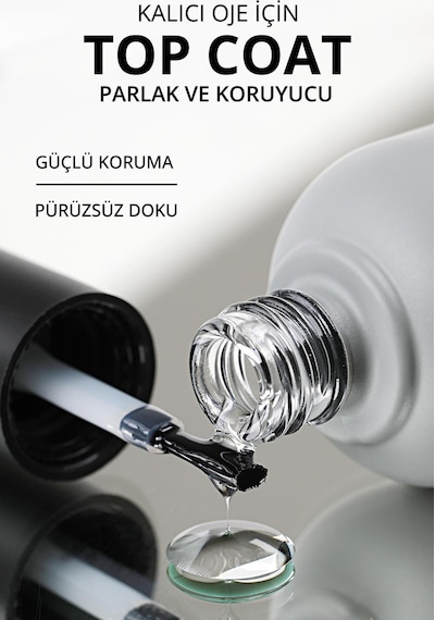 Momo Professional Kalıcı Oje İçin Top Coat - Yapışkansız 9 Ml