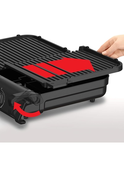 Tefal Family Grill 2400 W Termostatlı 2 Pişirme Yüzeyli İç/Dış Mekân Izgarası