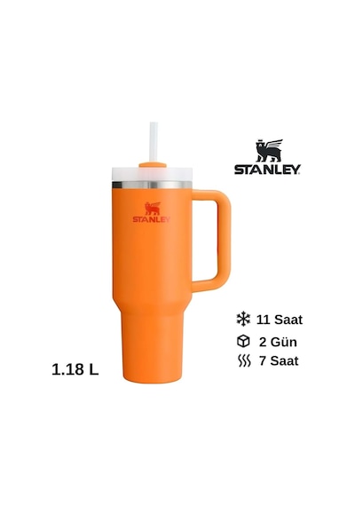 Stanley Quencher Turuncu 1.18 Lt Pipetli Termos Bardak Turuncu