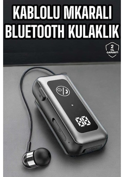 Kablolu Bluetooth Kulaklık Kulak İçi Stereo Mikrofonlu Dijital Göstergeli Dijital Göstergeli Kulak İçi