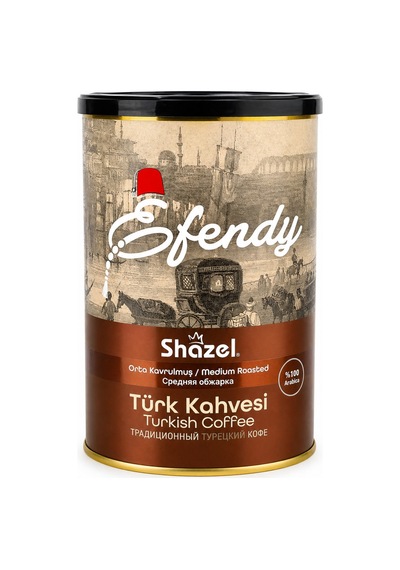 Efendy Türk Kahvesi Silindir Teneke Kutu 250gr Geleneksel Orta Kavrulmuş Diğer
