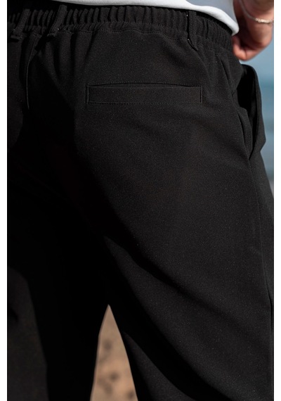 Madmext Siyah Beli Lastikli Relaxed Fit Jakarlı Erkek Pantolon E6593