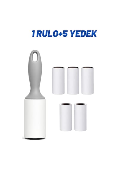 Yüksek Yapışkanlı Tüy Ve Leke Toplayıcı 60 Yapraklı Rulo , +5 Yedek Rulo