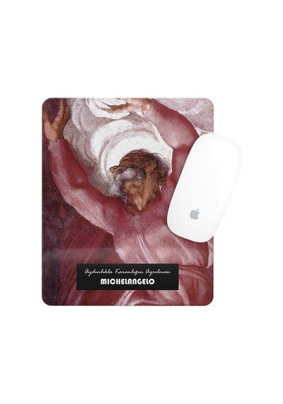 Michelangelo Aydınlıkla Karanlığın Ayrılması Bilek Destekli Dikdörtgen Mouse Pad Mouse Altlık Mousepad