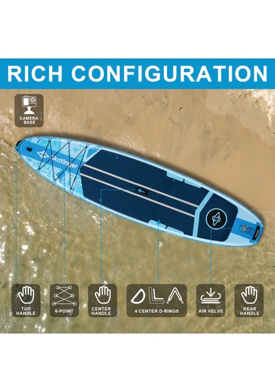 Kamera Aparatlı Stand Up Paddle Board 335x84x15 Cm Ölçülerinde Şişme Sörf Tahtası Full Set