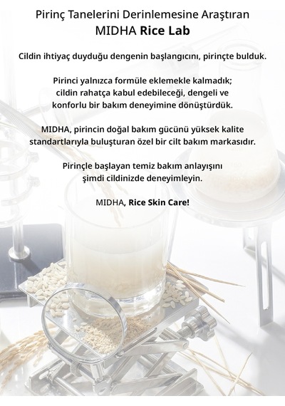 Pirinç Proteini İçeren Cilde Parlaklık Kazandıran Nemlendirici Serum Mıdha Rice Protein Milky Serum